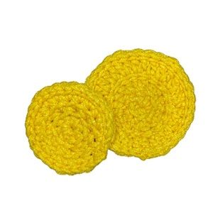 New Handmade 2 crocheted scrubby yellow